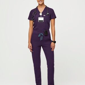 Figs Purple Jam Yola Skinny Scrub Pants!